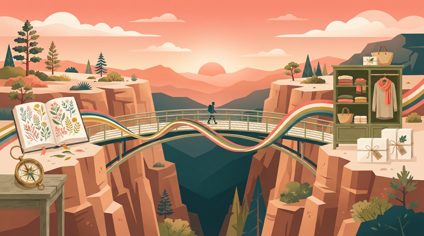 Informational search content bridging the organic conversion gap to boutique product collections.